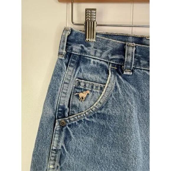 RARE VTG‎ Wrangler Logo Front Jeans Baggy High-Rise Jeans Approx Size 27